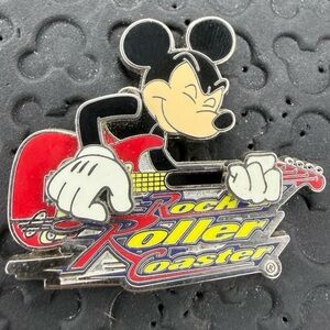 Disney parks Rock 'n' Roller Coaster Mickey Mouse on Guitar slider trading pin